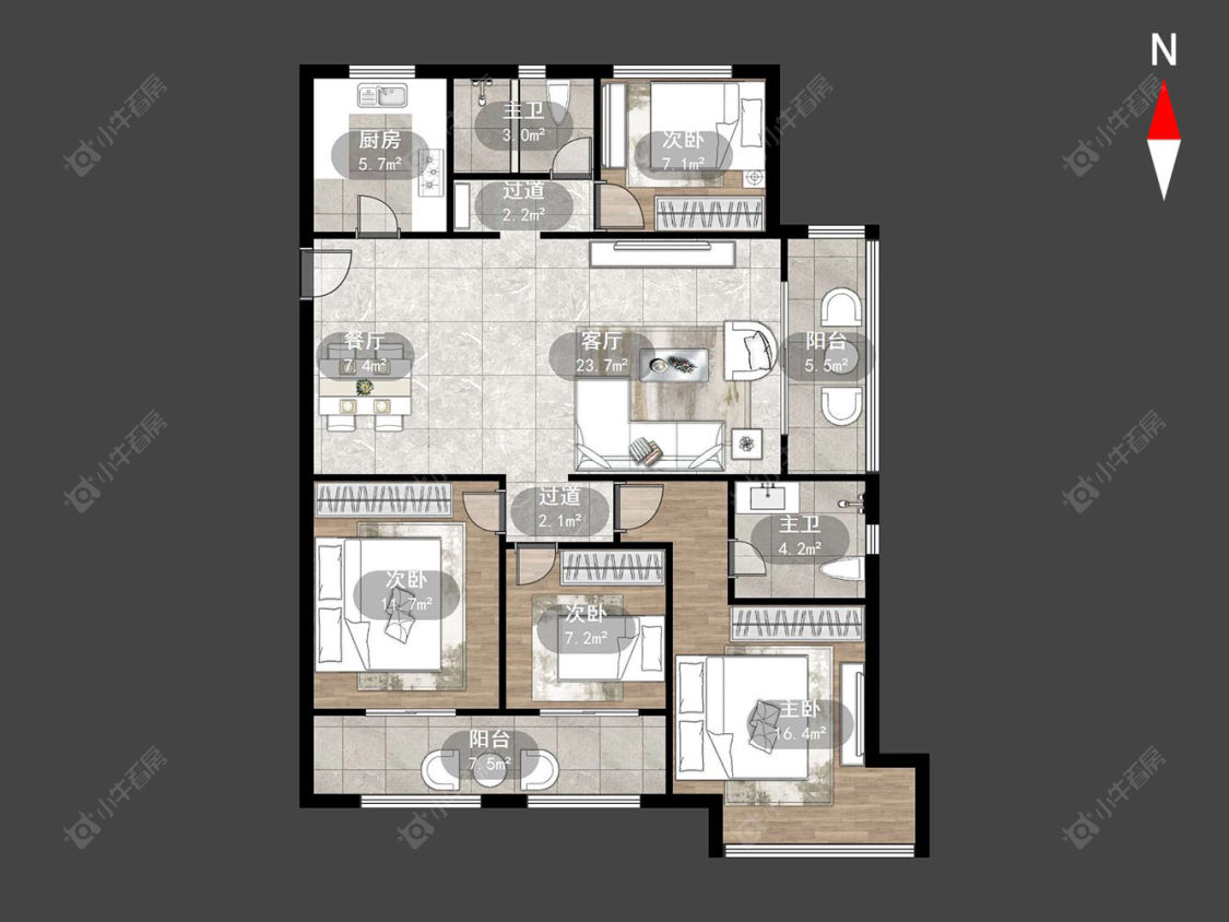 保利公园九里房源户型图 常州保利公园九里在售二手房源户型图_小牛看房