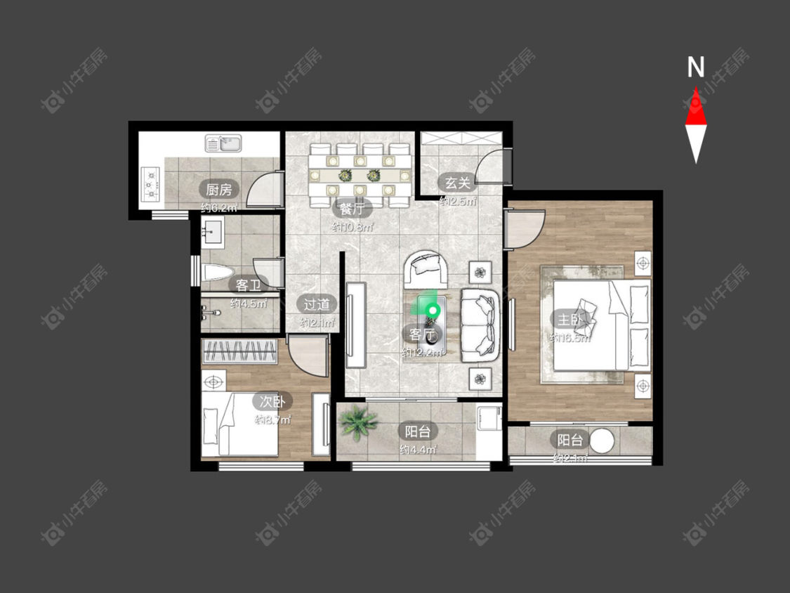 常州龙洲伊都在售二手房源户型图_小牛看房