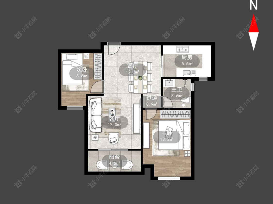常州公园壹号三期在售二手房源户型图_小牛看房