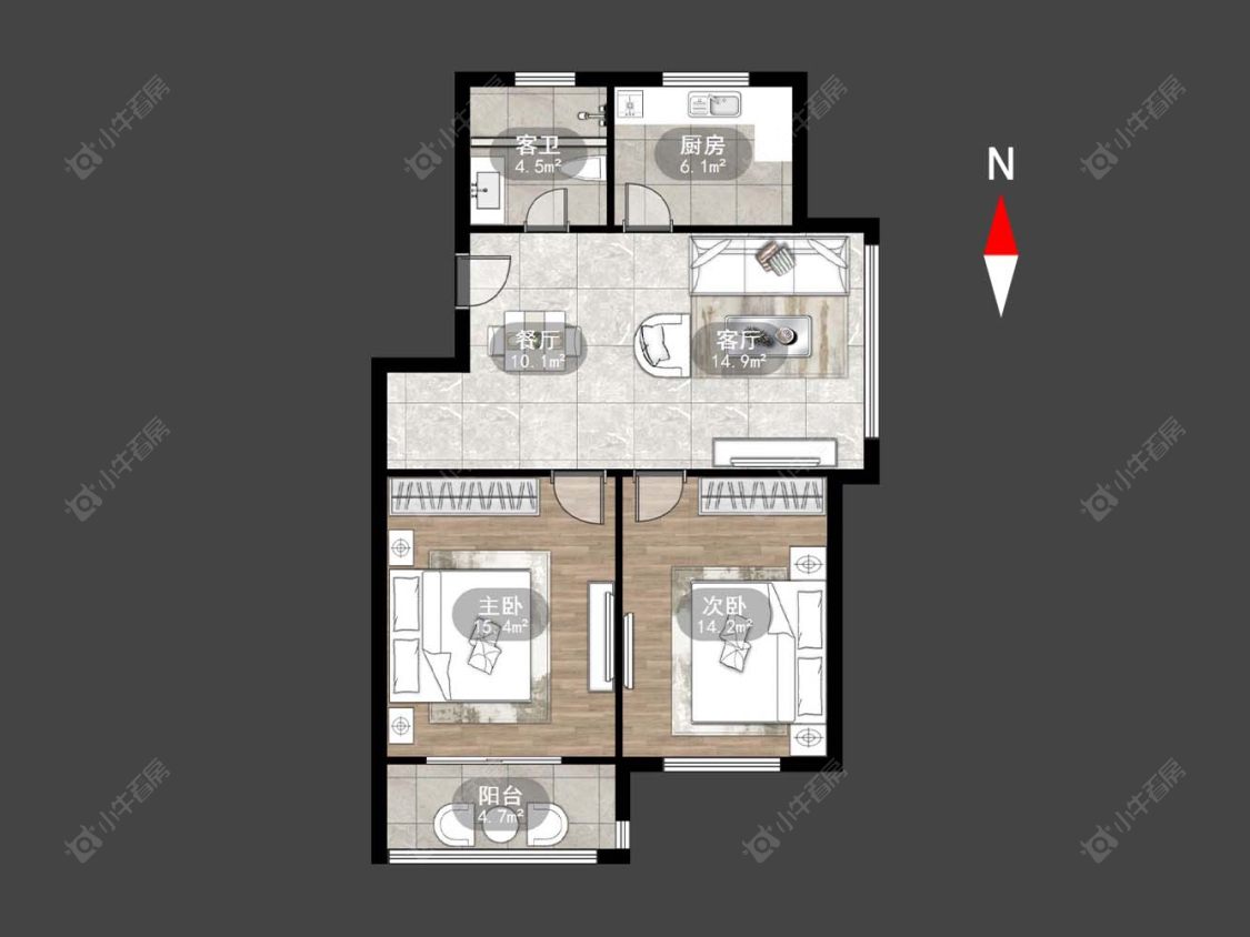 百馨西苑一二期房源户型图 常州百馨西苑一二期在售二手房源户型图_小牛看房