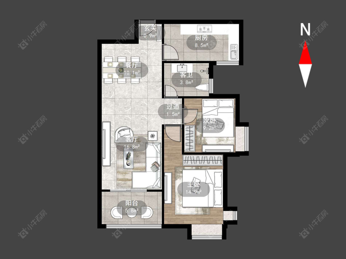 常州天隽峰在售二手房源户型图_小牛看房