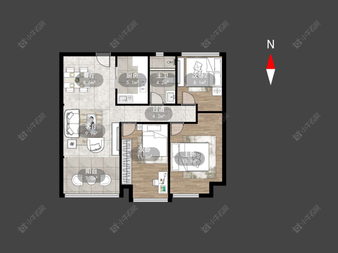 九龙仓时代上院房源户型图 常州九龙仓时代上院在售二手房源户型图_小牛看房