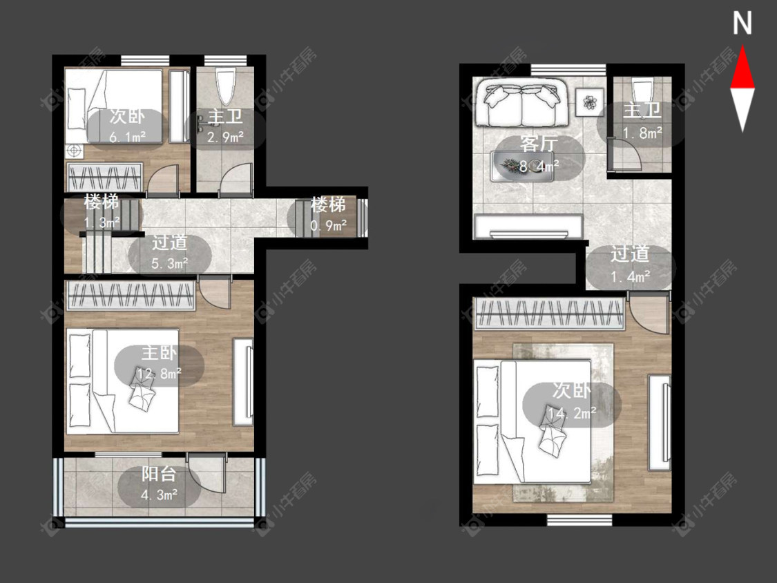 常州南河沿在售二手房源户型图_小牛看房