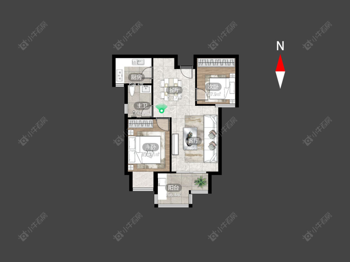 常州深业华府在售二手房房源户型图_小牛看房