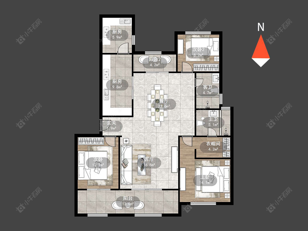 常州常发珑玥在售二手房源户型图_小牛看房