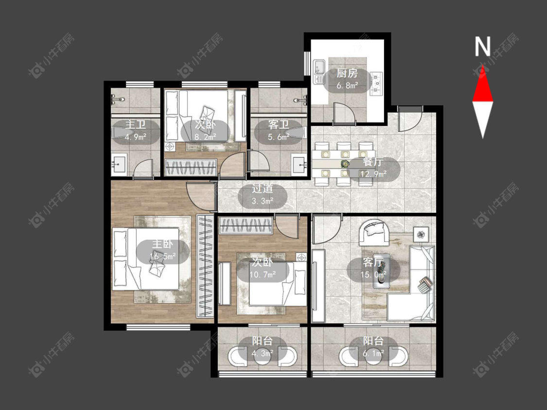 常州天启瑞禧花园在售二手房源户型图_小牛看房
