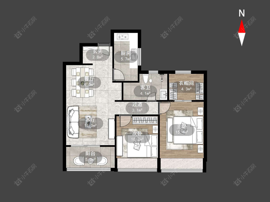 常州龙洲伊都在售二手房源户型图_小牛看房