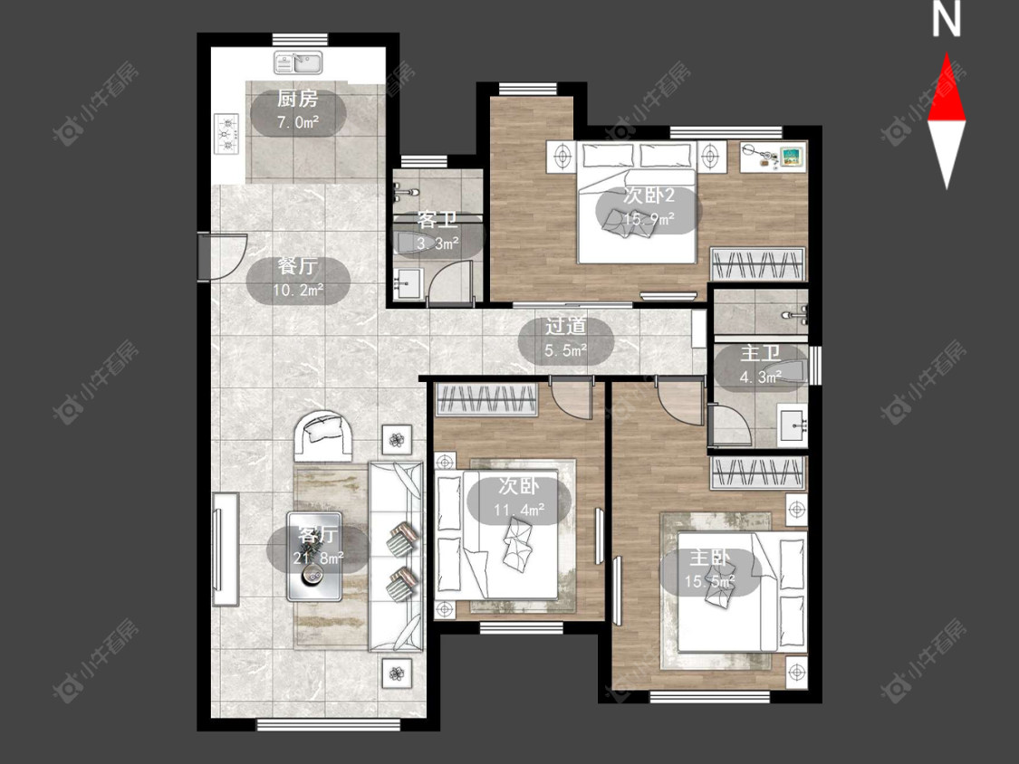 常州香溢紫郡四期在售二手房源户型图_小牛看房