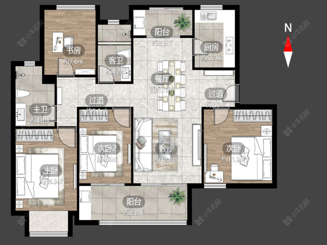 常州雅居乐凤凰台在售二手房源户型图_小牛看房