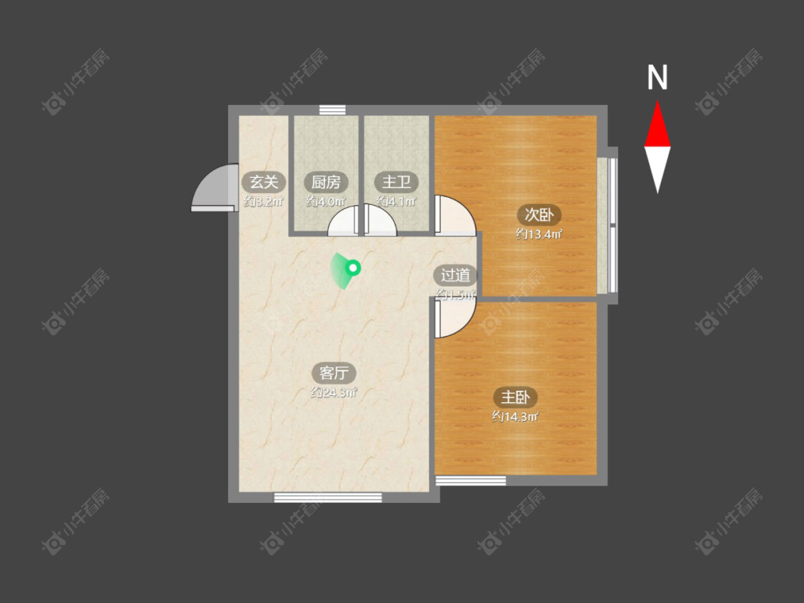 常州莱蒙双子星座公寓在售二手房源户型图_小牛看房