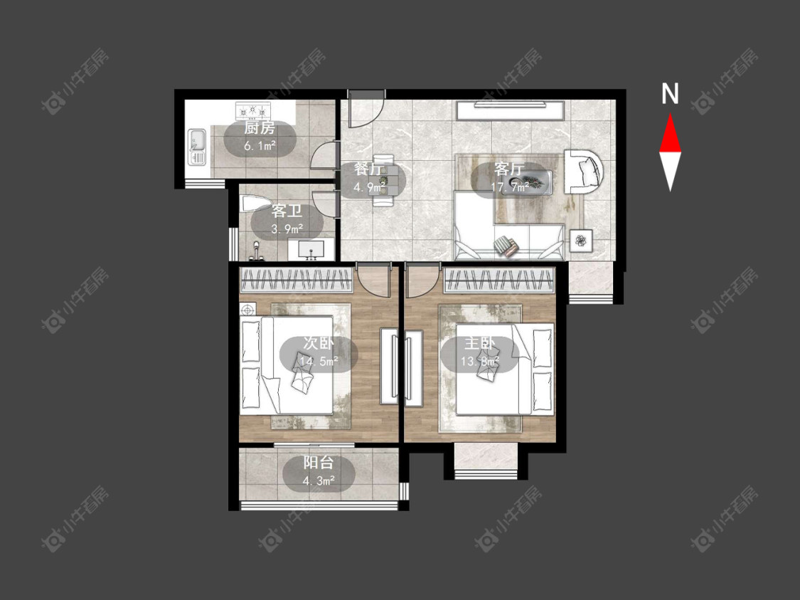 凯旋城东区房源户型图 常州凯旋城东区在售二手房源户型图_小牛看房