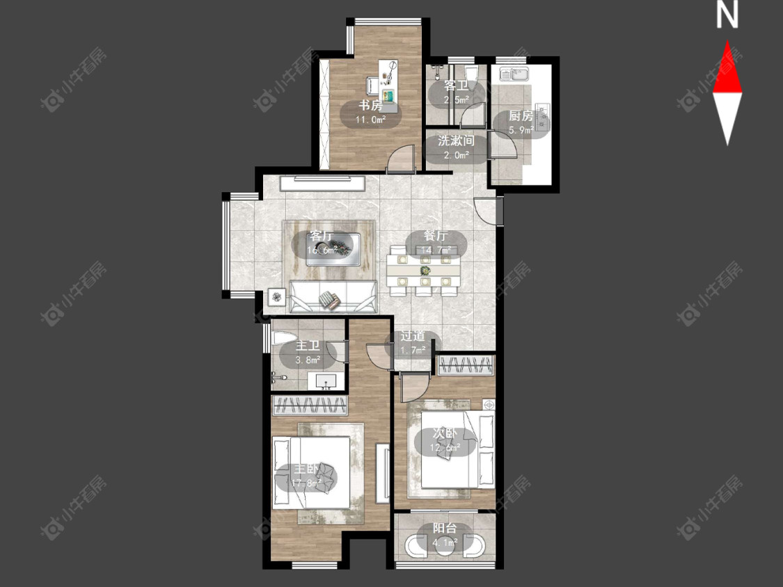 常州常发豪郡在售二手房源户型图_小牛看房