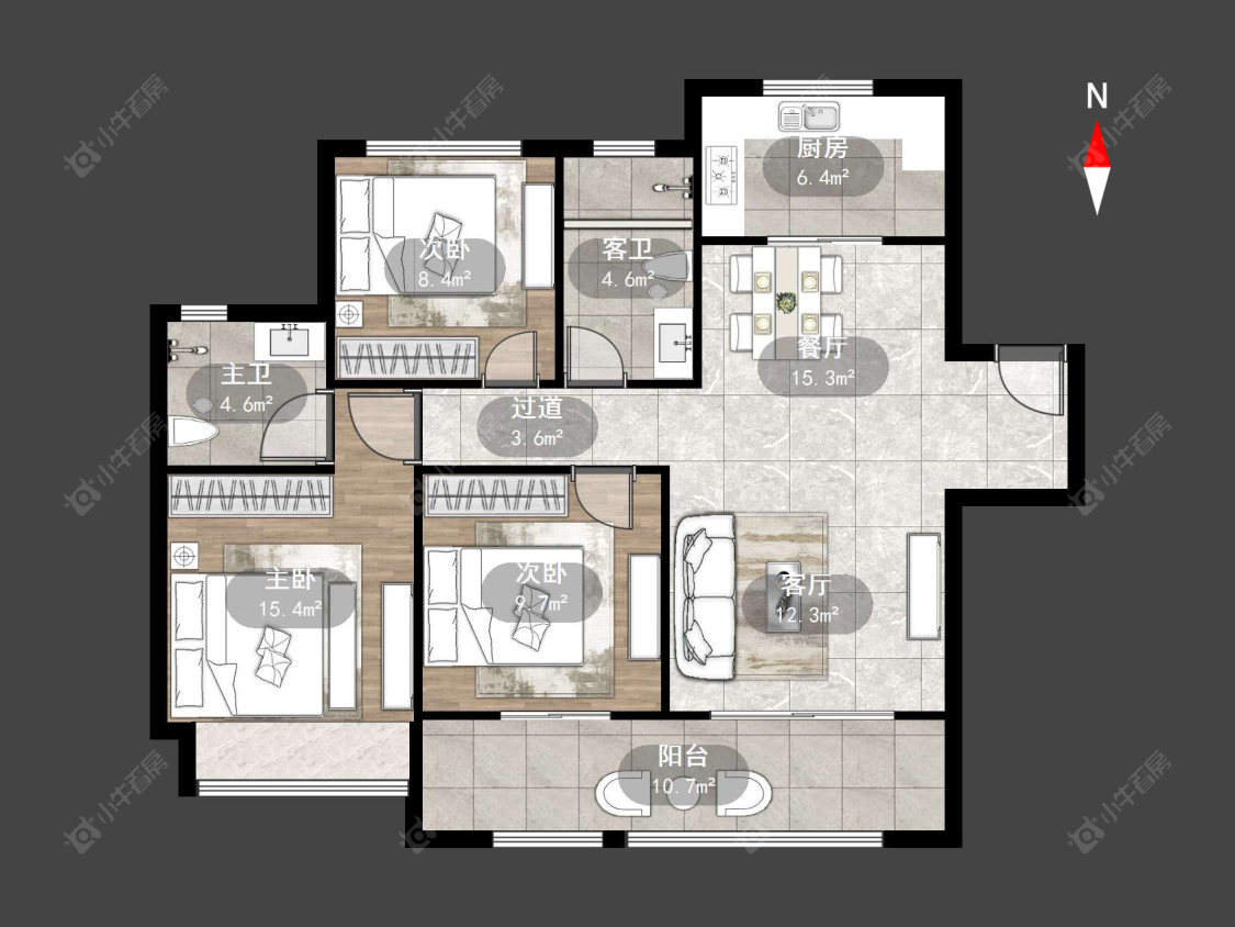 融创滨湖御园房源户型图 常州融创滨湖御园在售二手房源户型图_小牛看房