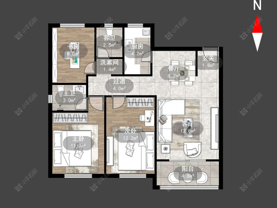 常州上东区在售二手房源户型图_小牛看房