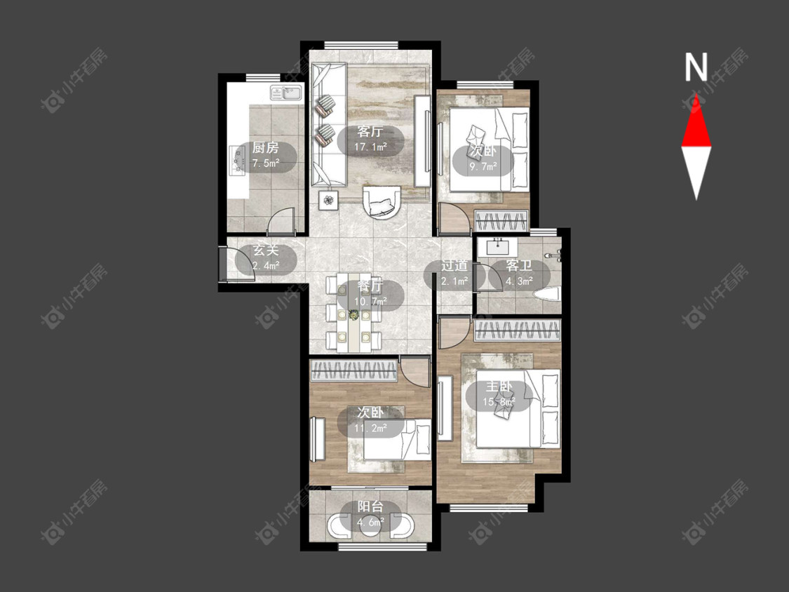 常州檀香湾在售二手房源户型图_小牛看房