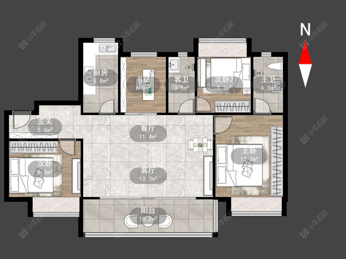 常州碧桂园翡丽都会在售二手房源户型图_小牛看房