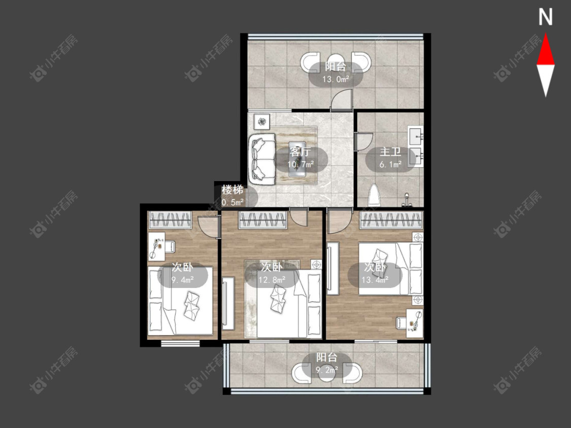 常州邮电宿舍在售二手房源户型图_小牛看房