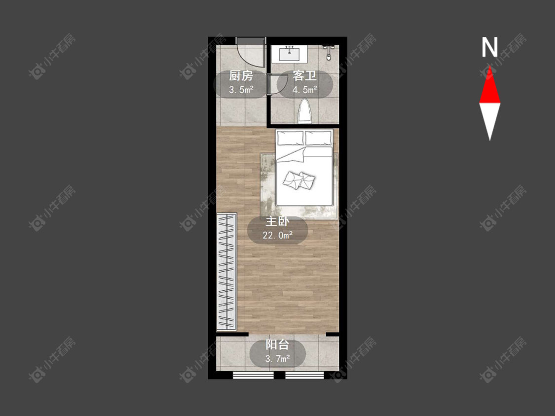 常州亚泰财富中心在售二手房源户型图_小牛看房