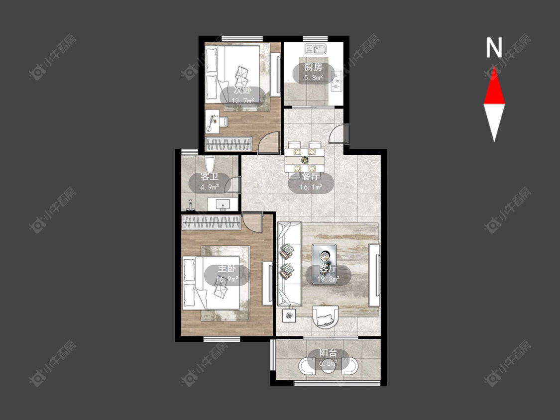 常州青竹苑C区在售二手房源户型图_小牛看房