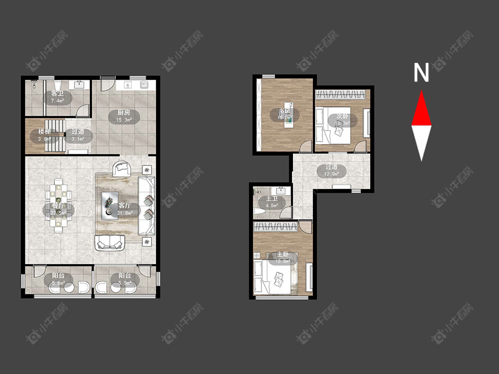 常州揽月湖畔商务广场在售二手房源户型图_小牛看房