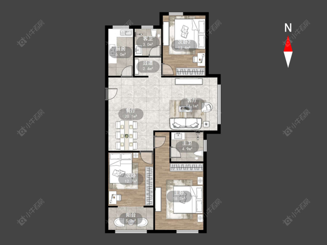 常州顺园八村二期在售二手房源户型图_小牛看房