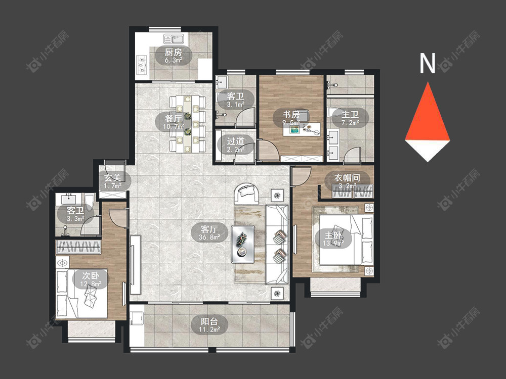 常州路劲雅居乐国仕九礼在售二手房源户型图_小牛看房