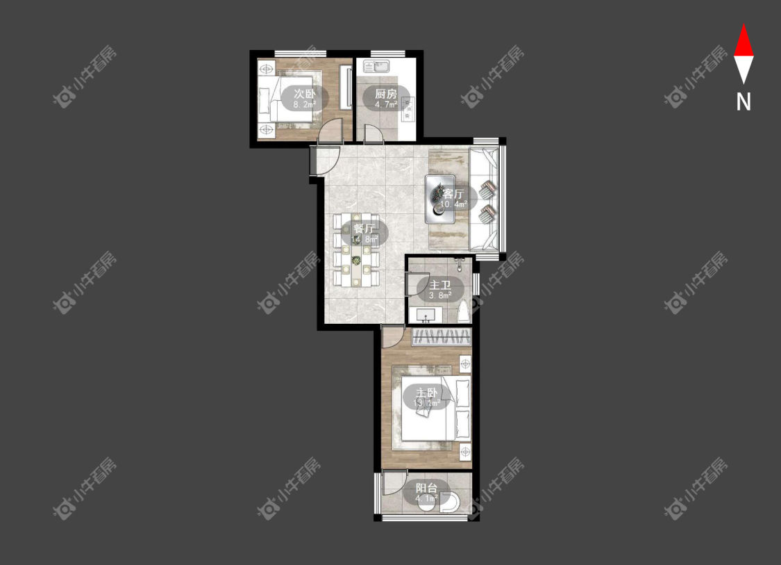 常州劳动中路在租房源户型图_小牛看房