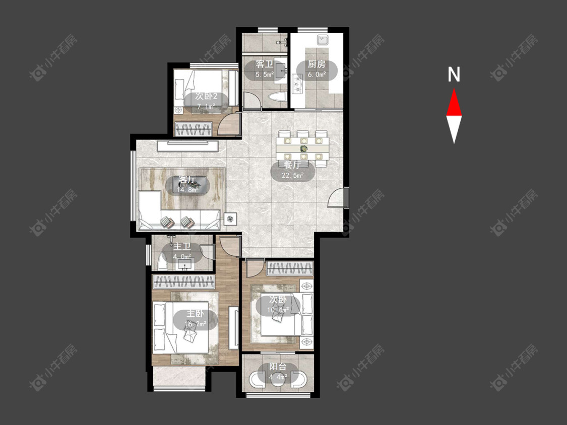 常州白马公馆在售二手房源户型图_小牛看房