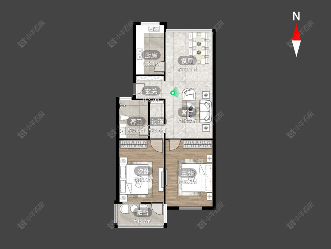 常州翠竹新村北区在售二手房房源户型图_小牛看房