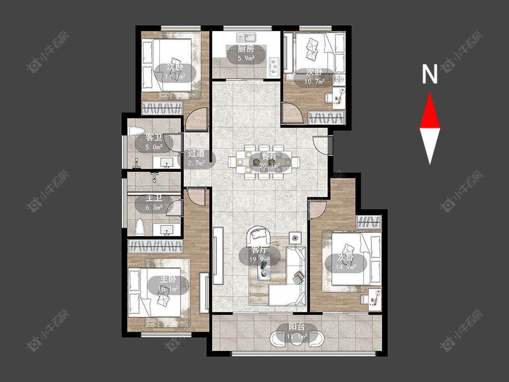 常州绿城江南里在售二手房源户型图_小牛看房