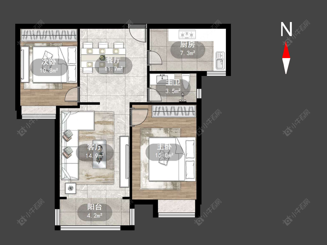 常州蔷薇家园在售二手房源户型图_小牛看房