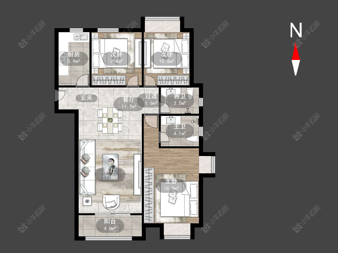 常州中海凤凰熙岸在售二手房源户型图_小牛看房