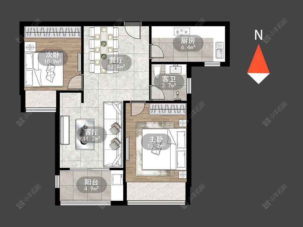 长河花园房源户型图 常州长河花园在售二手房源户型图_小牛看房