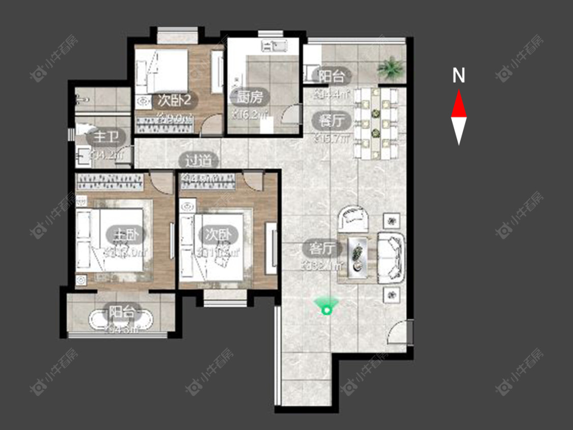 常州凤凰名城在售二手房源户型图_小牛看房