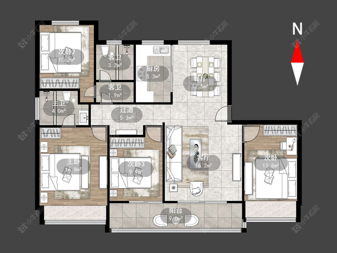 牡丹三江公馆房源户型图 常州牡丹三江公馆在售二手房源户型图_小牛看房