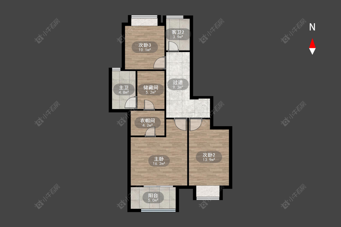 常州新城桃李郡在售二手房源户型图_小牛看房