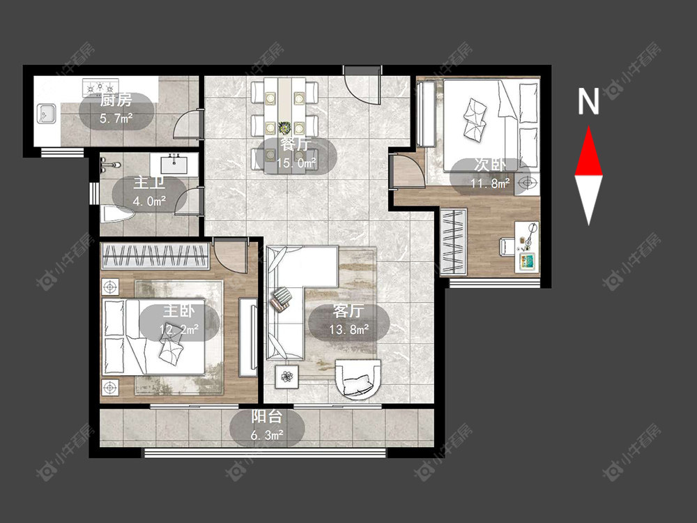 常州世家别院在售二手房源户型图_小牛看房