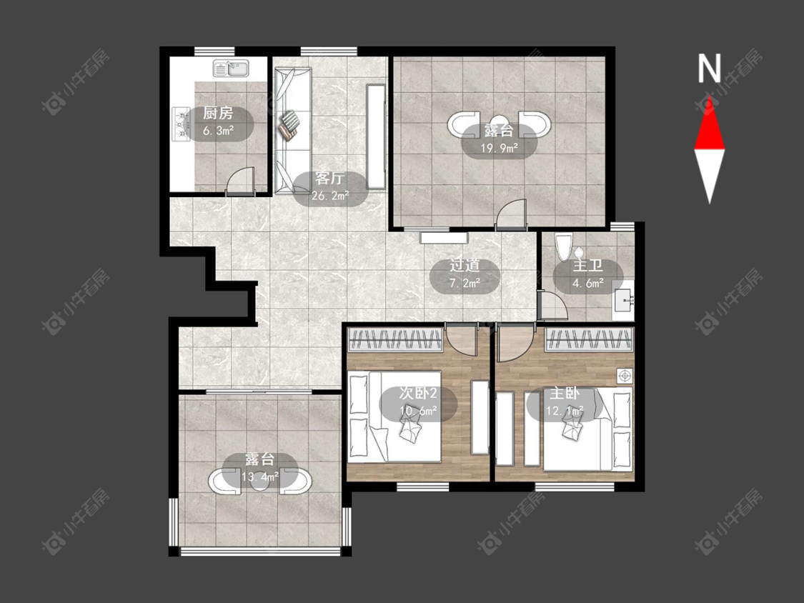盘龙苑南区房源户型图 常州盘龙苑南区在售二手房源户型图_小牛看房