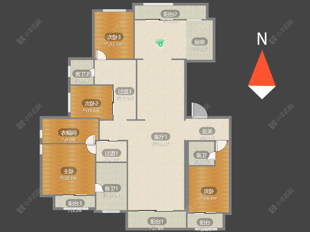 常州紫金城南区在售二手房源户型图_小牛看房