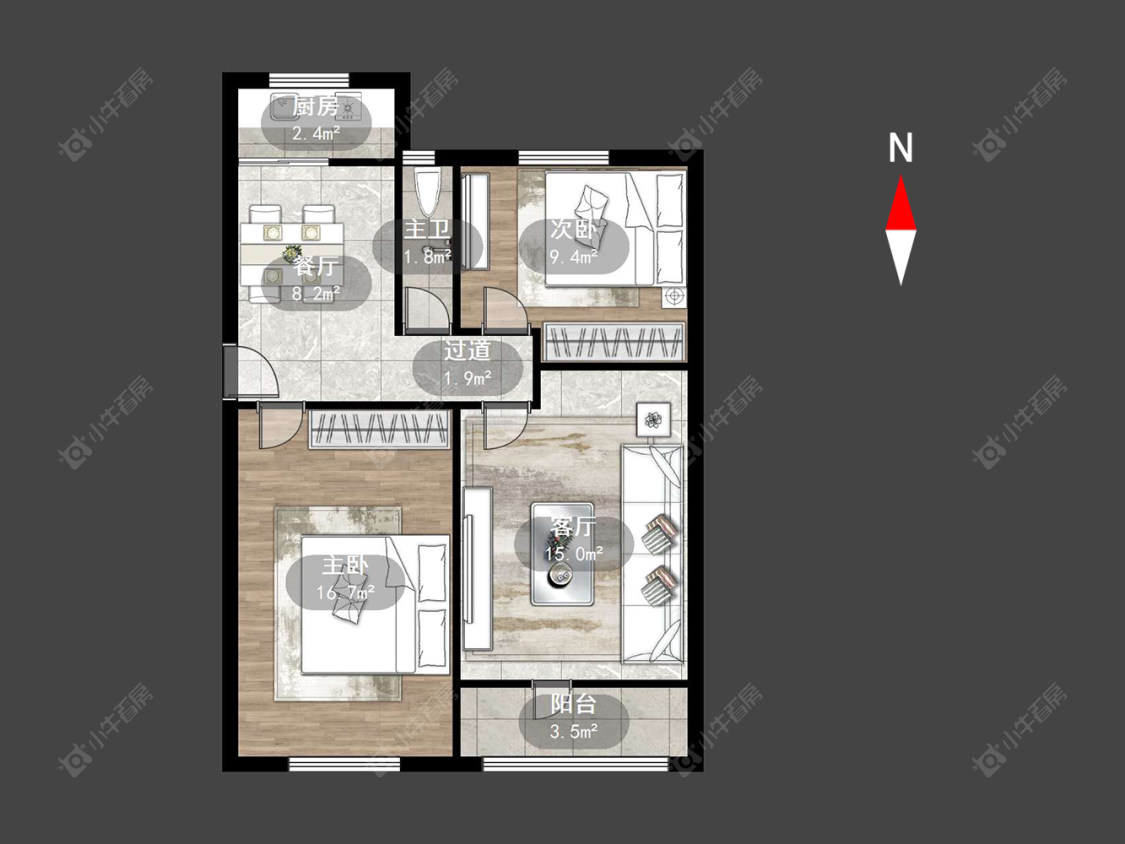 常州冶金新村在售二手房源户型图_小牛看房