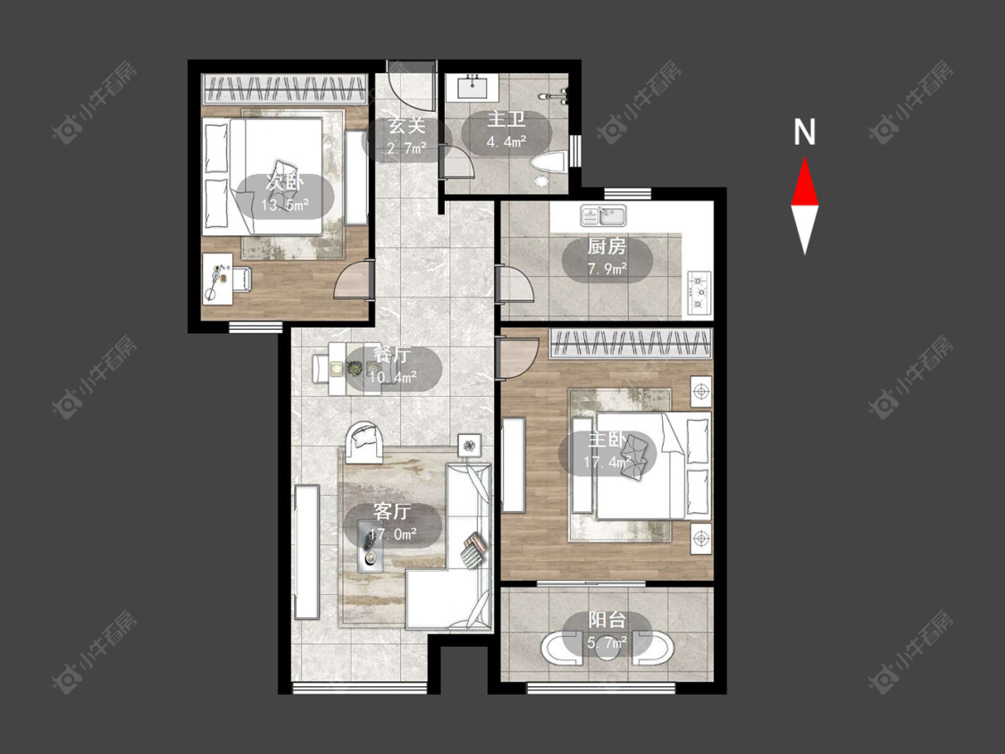 常州龙城福第在售二手房源户型图_小牛看房