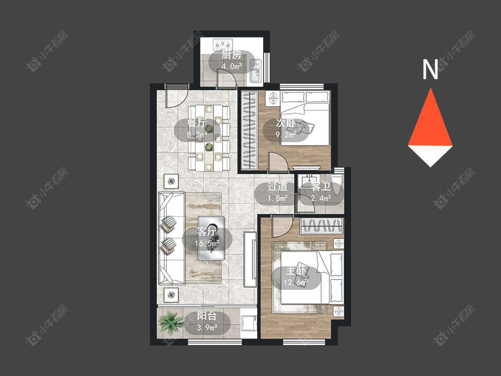 常州嘉宏云顶在售二手房源户型图_小牛看房