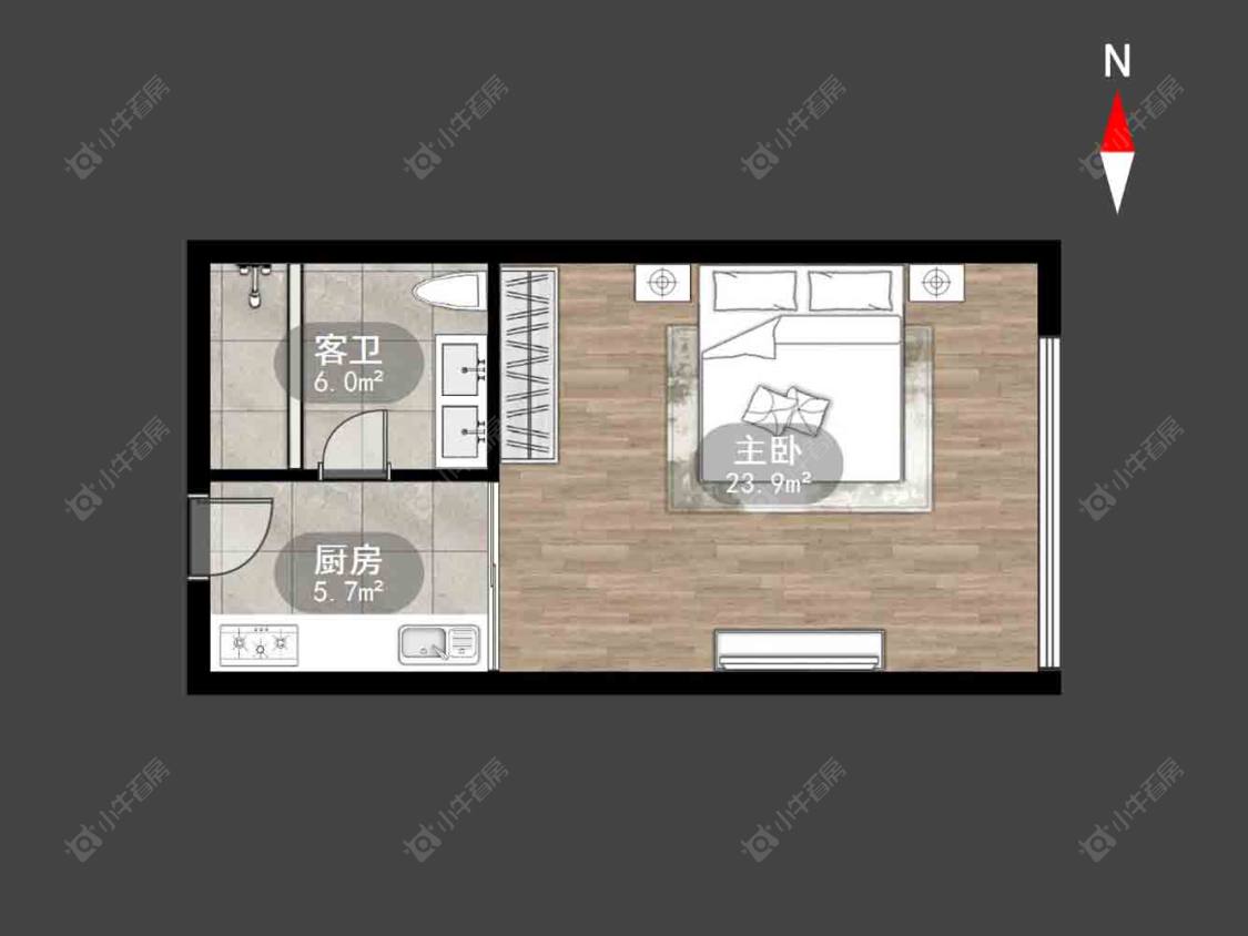 常州青阳城市广场壹号公寓在售二手房房源户型图_小牛看房