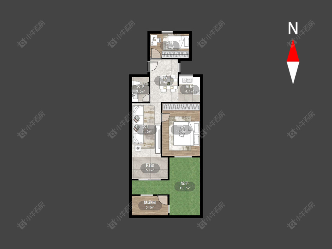 常州北环新村武进小区在售二手房源户型图_小牛看房