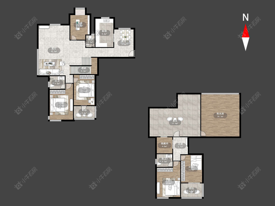 常州香江华廷花园在售二手房源户型图_小牛看房