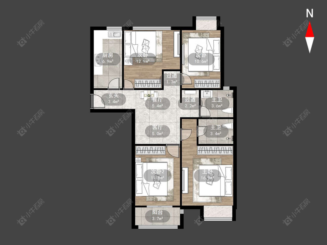 常州松涛苑在售二手房源户型图_小牛看房