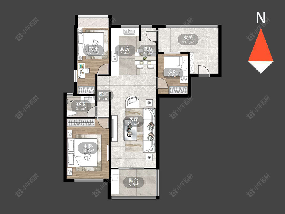 御城房源户型图 常州御城在售二手房源户型图_小牛看房