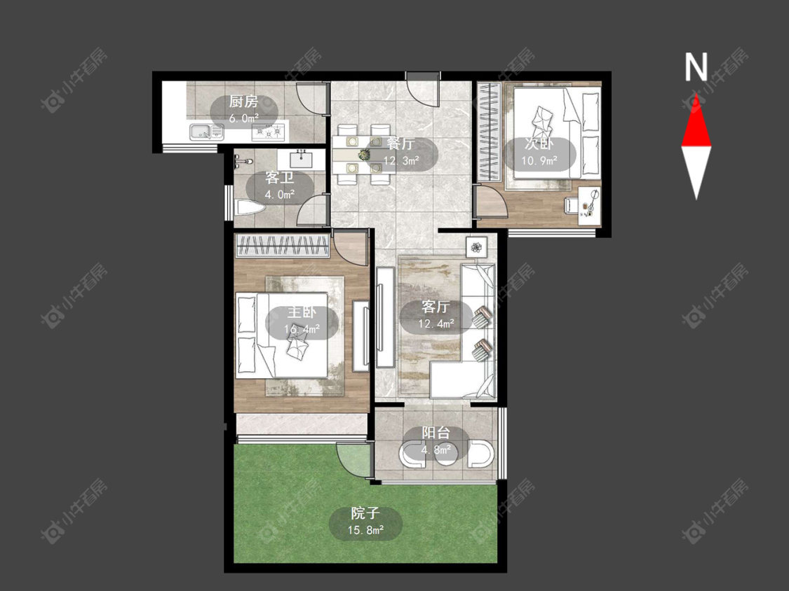 常州南田家园在售二手房源户型图_小牛看房