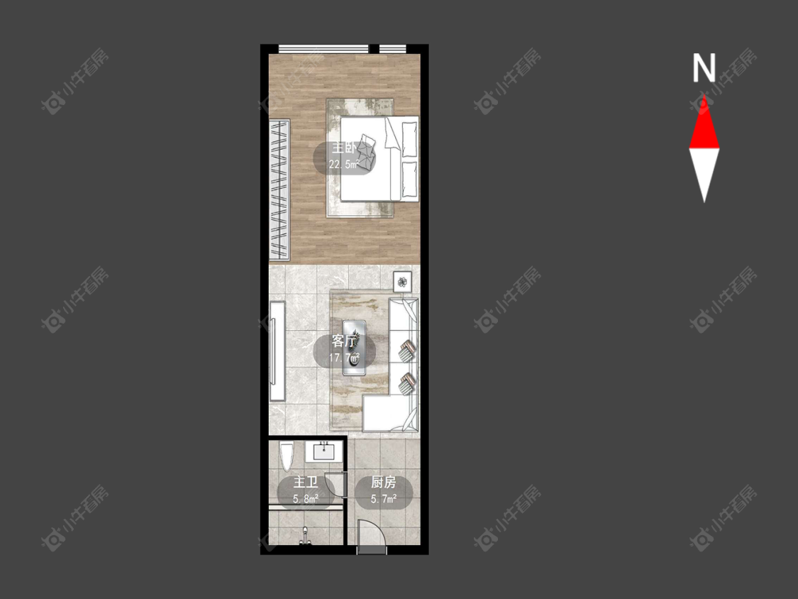 常州新北万达广场在售二手房源户型图_小牛看房