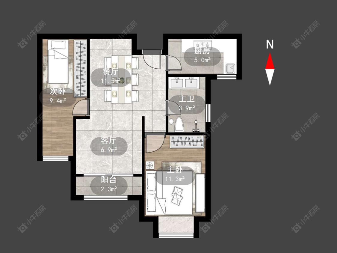 常州大名城西区在售二手房源户型图_小牛看房